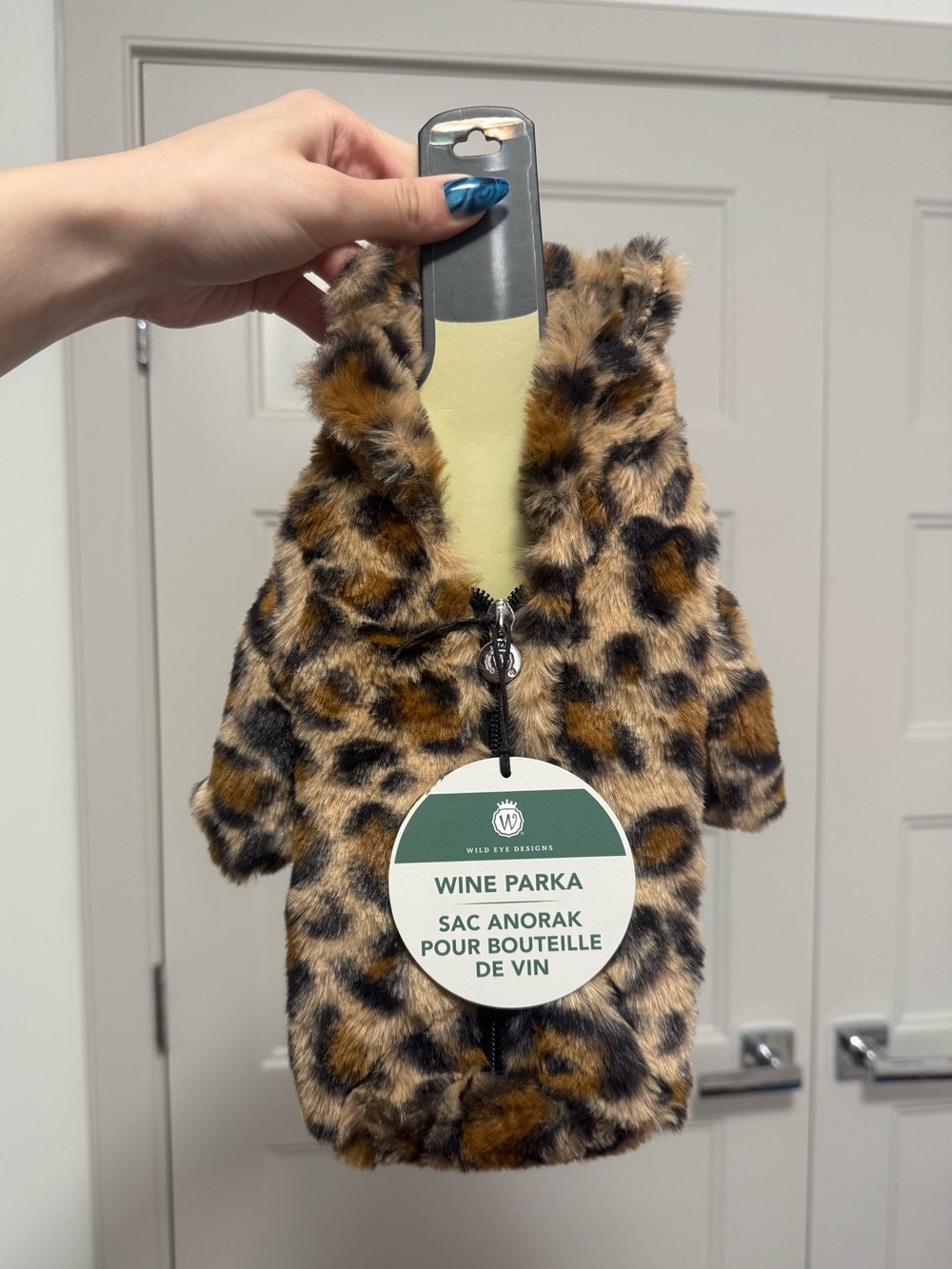 Leopard Print Wine Bottle Parka